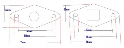 turbo oil feed and drain flanges.JPG