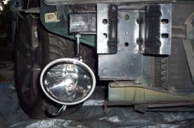 Fog Light Fitted to Right side Bumberbar Mount on Car.JPG